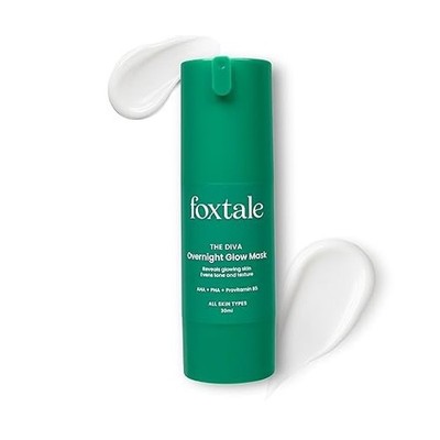Foxtale Overnight Glow Mask | 4% Glycolic Acid | 3% Lactic Acid |Reduces Blackhe