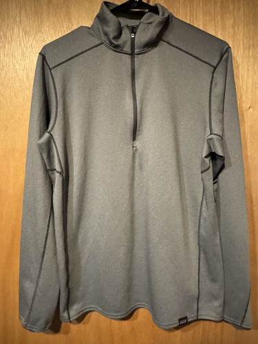 Patagonia Capilene Midweight 1/4 Zip  Base Layer Long Sleeve Gray  Med (M1)