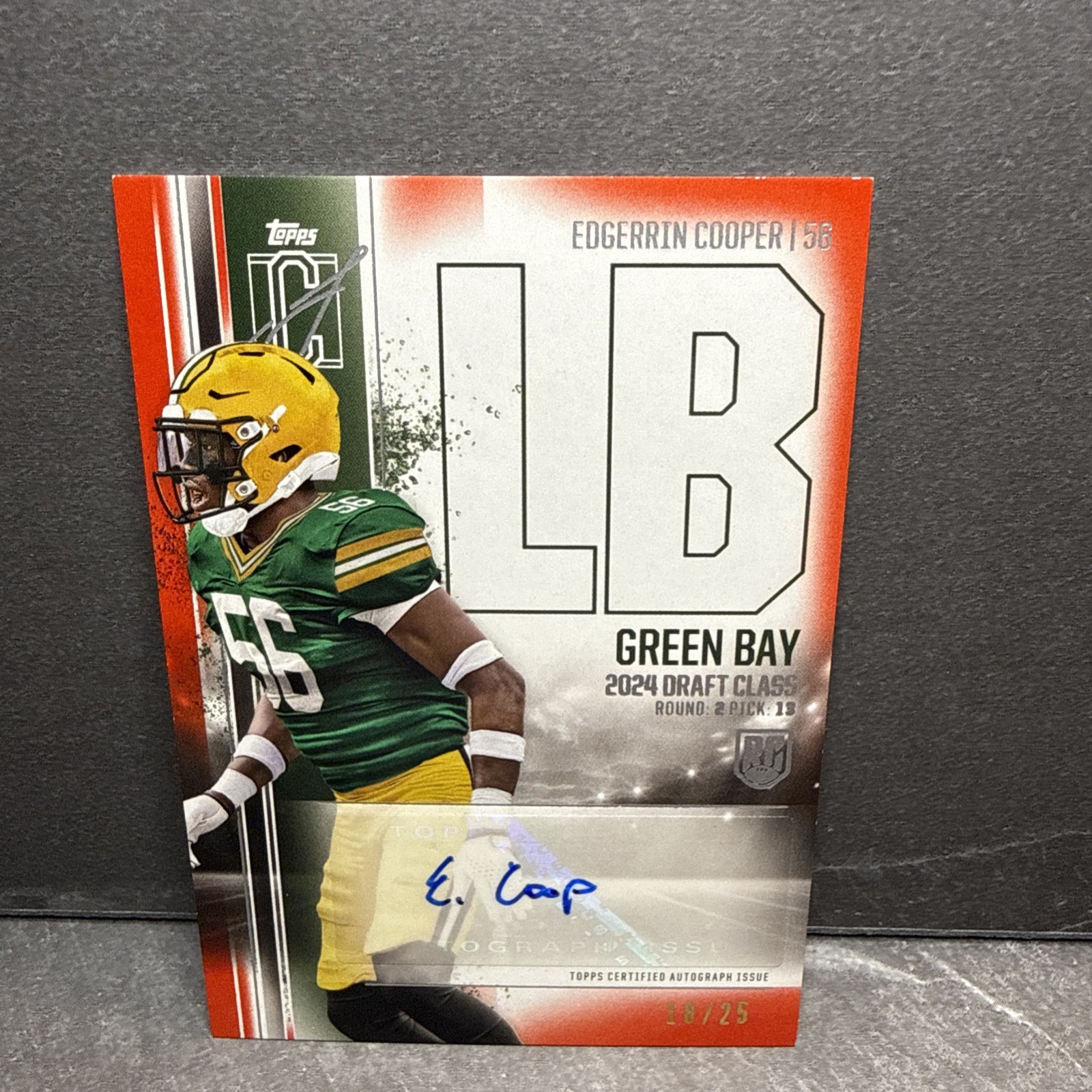 Edgerrin Cooper Topps Signature Class Rookie Class Autograph Variation #RCAEC Red