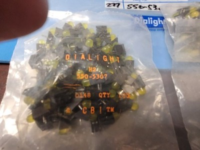 (5 PCS) 550-5307 DIALIGHT LED CBI 5MM YELLOW RA PCMNT
