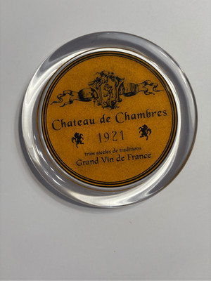 Chateau de Chambres 1921 Grand Vin de France Glass Coaster