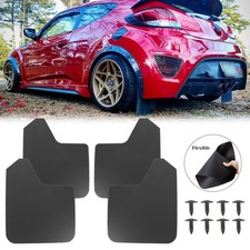 For Hyundai Veloster 12-21 4pcs Matte Mud Flap Mudguards Splash Guards Mudflaps