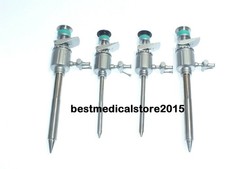 Laparoscopy Blunt Tip Trocar 5mm Qty 2 And 10mm Qty 2 ADDLER