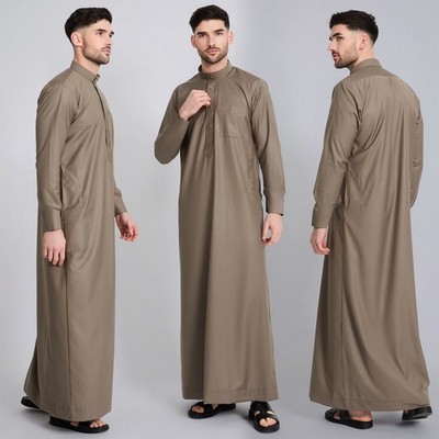 Arab Women Abaya Muslim Men Saudi Long Dress Dishdasha Jubba Thoub Thobe  Ramadan | eBay