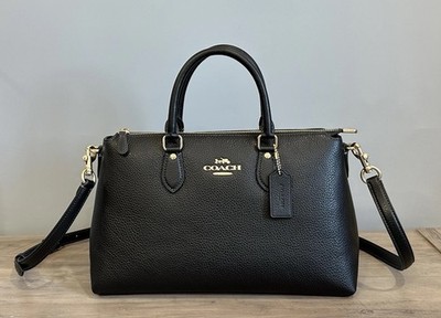 COACH Georgia Satchel Bag In Refined Pebble Leather - CR156 - Gold