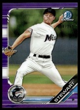 2019 Bowman Draft Chrome Will Stewart Rookie 054/250 Miami Marlins #BDC-49
