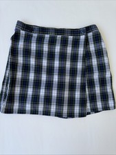 School Apparel School Uniform Girls 12H Two-Sided Pleated Skort Plaid