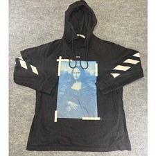 Off-White Mona Lisa Arrow Hoodie Black Men’s Size M Authentic Streetwear