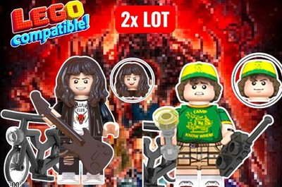 2x STRANGER THINGS DUSTIN EDDIE MUNSON HELLFIRE CUSTOM MINI FIGURES FIGURE TOY