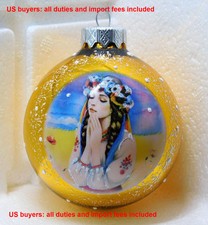2023 Hand-Blown Glass Ornament 3.0" Patriotic Collection Ukrainian Glass Ball #1