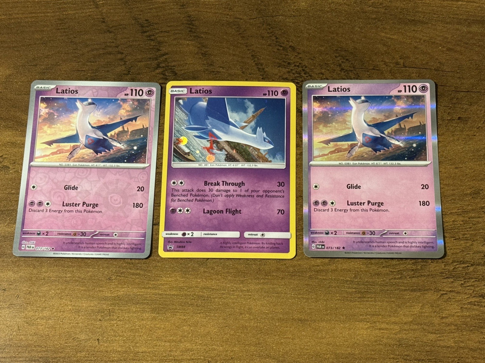 Pokémon TCG Latios Cards SM88 Black Star Promo, 073/182 Holo & Reverse
