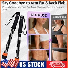 Ropeless Battle Ropes, Heavy Duty Workout Rope for Home Gym with Training Black