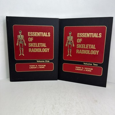 Essentials of Skeletal Radiology Vol 1 & 2 1987 1st Ed. Hardcover W/ Clear Cover