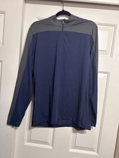 Levelwear Pitch 1/4 Zip Pullover Mens M NEW Navy/charcoal