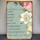 Vintage True Noble Right Pure Lovely Tin Metal Signs Home Décor 8x12