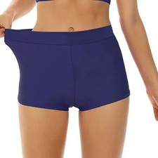 WOMEN BEACH HIGH WAIST SWIM SHORTS BIKINI BOTTOM TANKINI SHORTS SWIMWEAR  XS-XL
