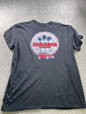Carlsbad California Shirt Mens Large Dark Gray Graphic Tee T-Shirt Beach Palm