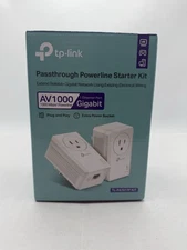 TP-Link AV1000 Powerline Ethernet Adapter Kit TL-PA7017P Passthrough Gigabit