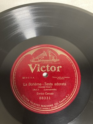 Enrico Caruso La Boheme Testa Adorata 12'' 78 RPM Single-Sided Victor 88331 EX