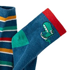 5 Pairs Kids Socks Cute Cartoon Dinosaur Children Socks Breathable Mid Calf