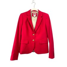 J. Crew Schoolboy wool blend blazer jacket Size 0 red career