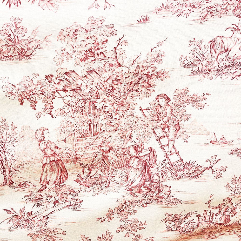 Tissu bachette de coton haut de gamme toile de jouy écru largeur 280 cm pour tapissier