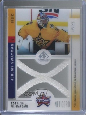 2024 Upper Deck SP Game Used All-Star Net Cord Relics 14/35 Jeremy Swayman 1an