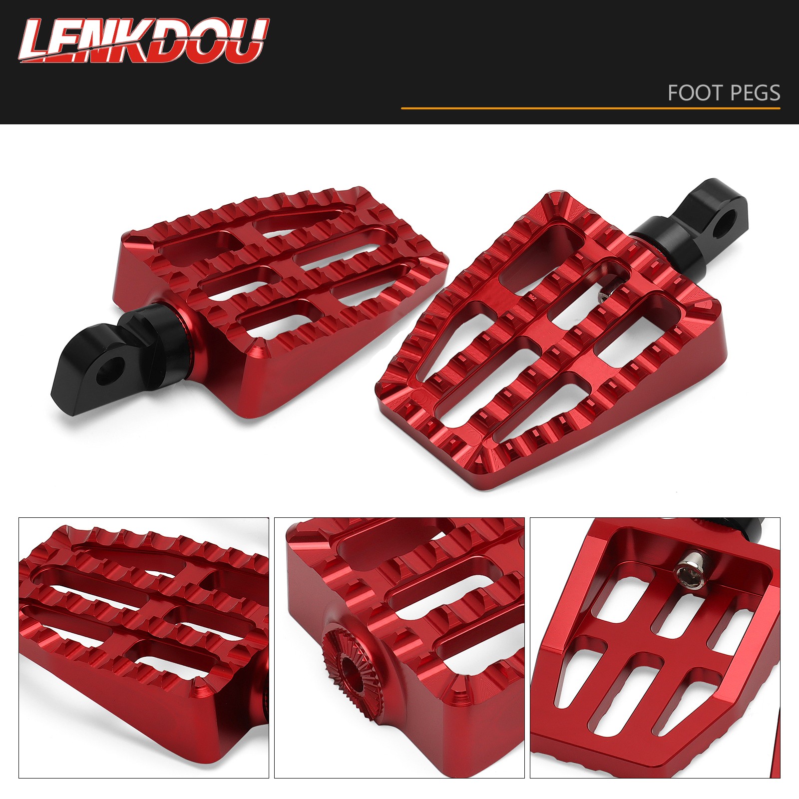 Red Floorboards Foot boards Serrated For Harley Touring Electra Glide Road King