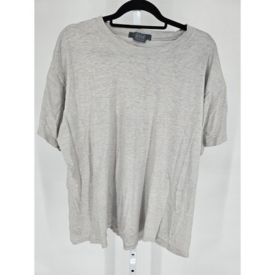 Basic Equipment Mens Sz 2XL Short Sleeve Crew Neck T Shirt Light Gray