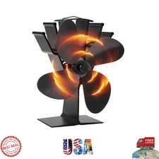 Wood Stove Fan Heat Powered Fireplace Fans Non Electric, Heat Activated Thermal