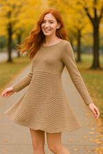 Altar'D state long sleeve tan dress