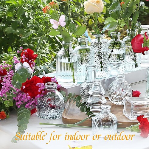 Set of 30 Clear Glass Bud Vases Thick Strong Wedding Centerpieces Decor New - Picture 3 of 7