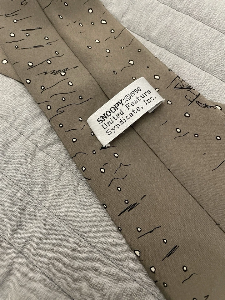 Corbata de cuello vintage 1958 para hombre Snoopy invierno/navidad cacahuetes Foto 3 de 4