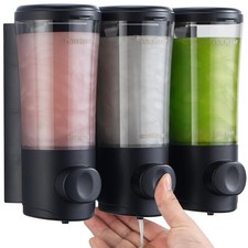 Shampoo Conditioner Body Wash Dispenser No Drill Shower Soap Wall Mounted