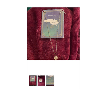 Libra Zodiac 14k Gold Dipped Cubic Zirconia Round Pendant Necklace