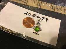 Sterling Birthstone Boy  - Charm Pendant Green