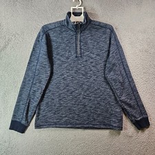 Calvin Klein Jeans Sweater Men Medium 1/4 Zip Long Sleeve Navy Blue