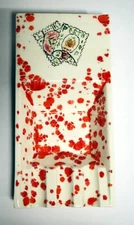 Mid-Century Stamp Collector Themed Speckled Ceramic Ashtray by Edmar Ceramics