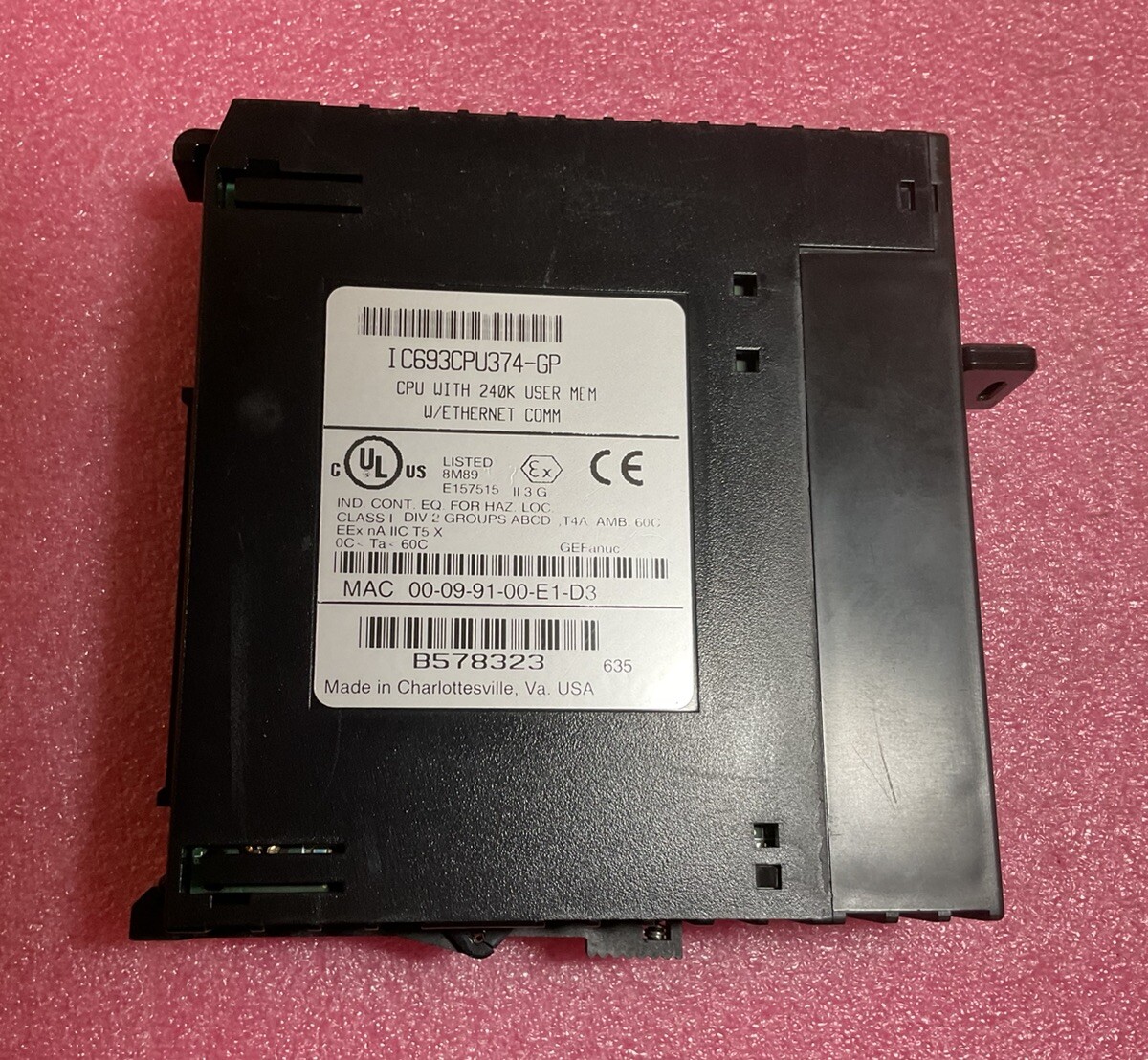 GE Fanuc 90-30 IC693CPU374 Plus CPU Module with Ethernet