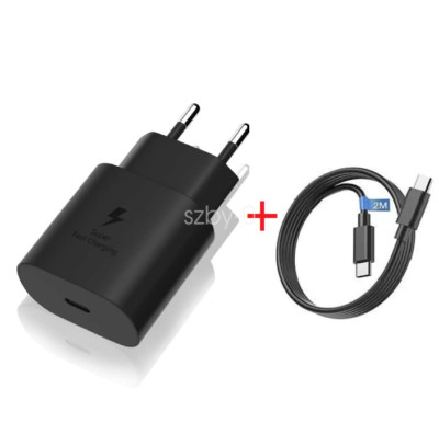 OEM Samsung 25W Schnellladegerät Netzteil 2M USB-C Kabel Galaxy S25 S24 S23 S22