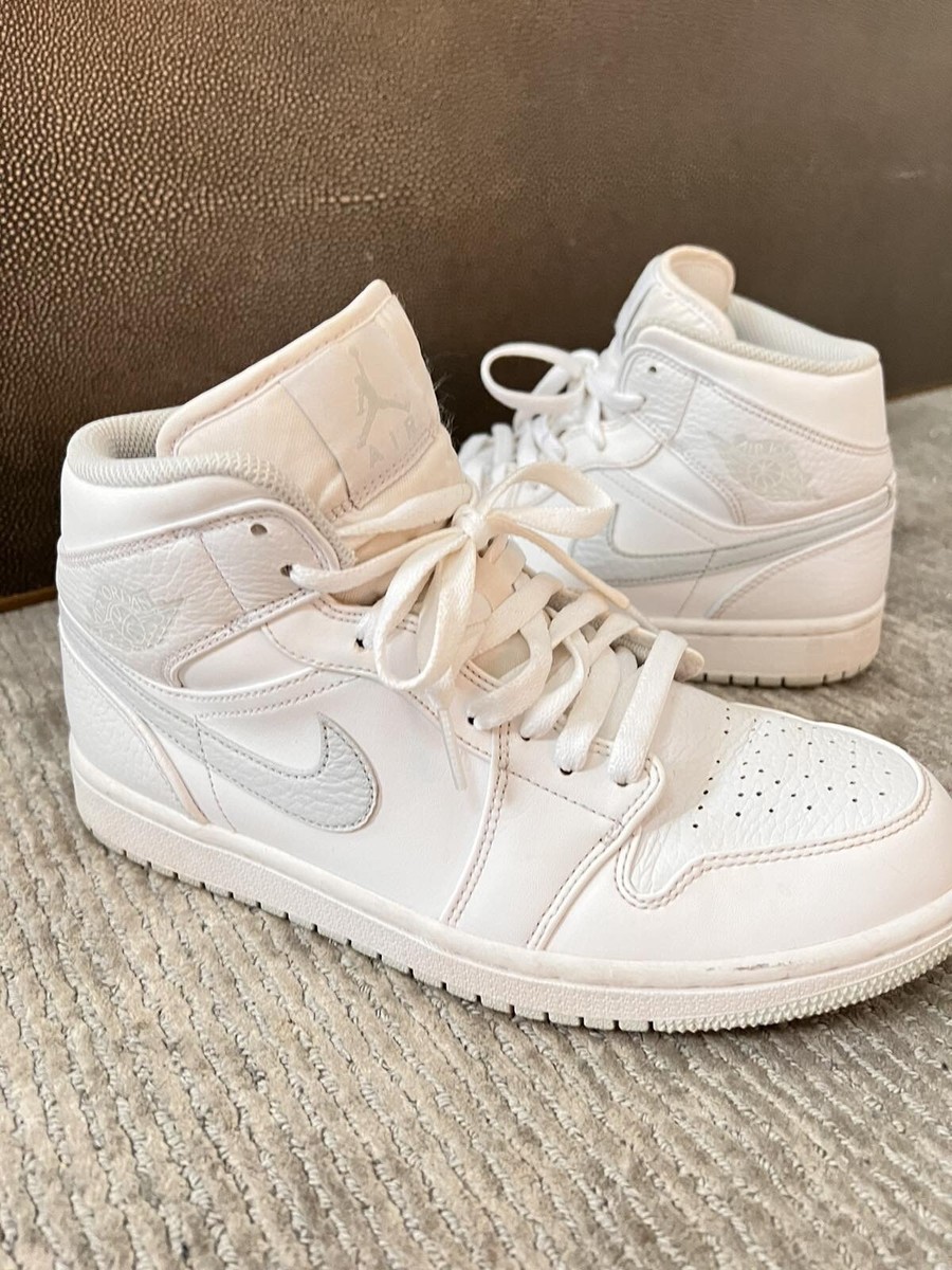 Jordan 1 high White Pure Platinum Swoosh | eBay