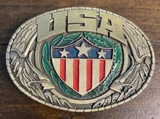VINTAGE INDIANA METALCRAFT  USA  BELT BUCKLE