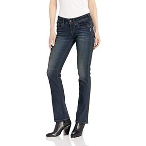 Silver Jeans Co Womens Suki Curvy Fit Mid Rise Slim Bootcut Jeans