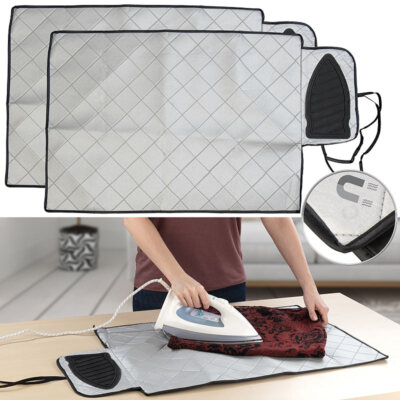 infactory 2er-Set magnetische Bügeldecken, 68 x 48 cm, mit Silikonauflage
