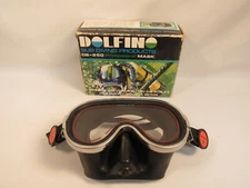 Vintage AQUA LEISURE INDUSTRIES ITALY DOLFINO DS-250 Professional Diving Mas