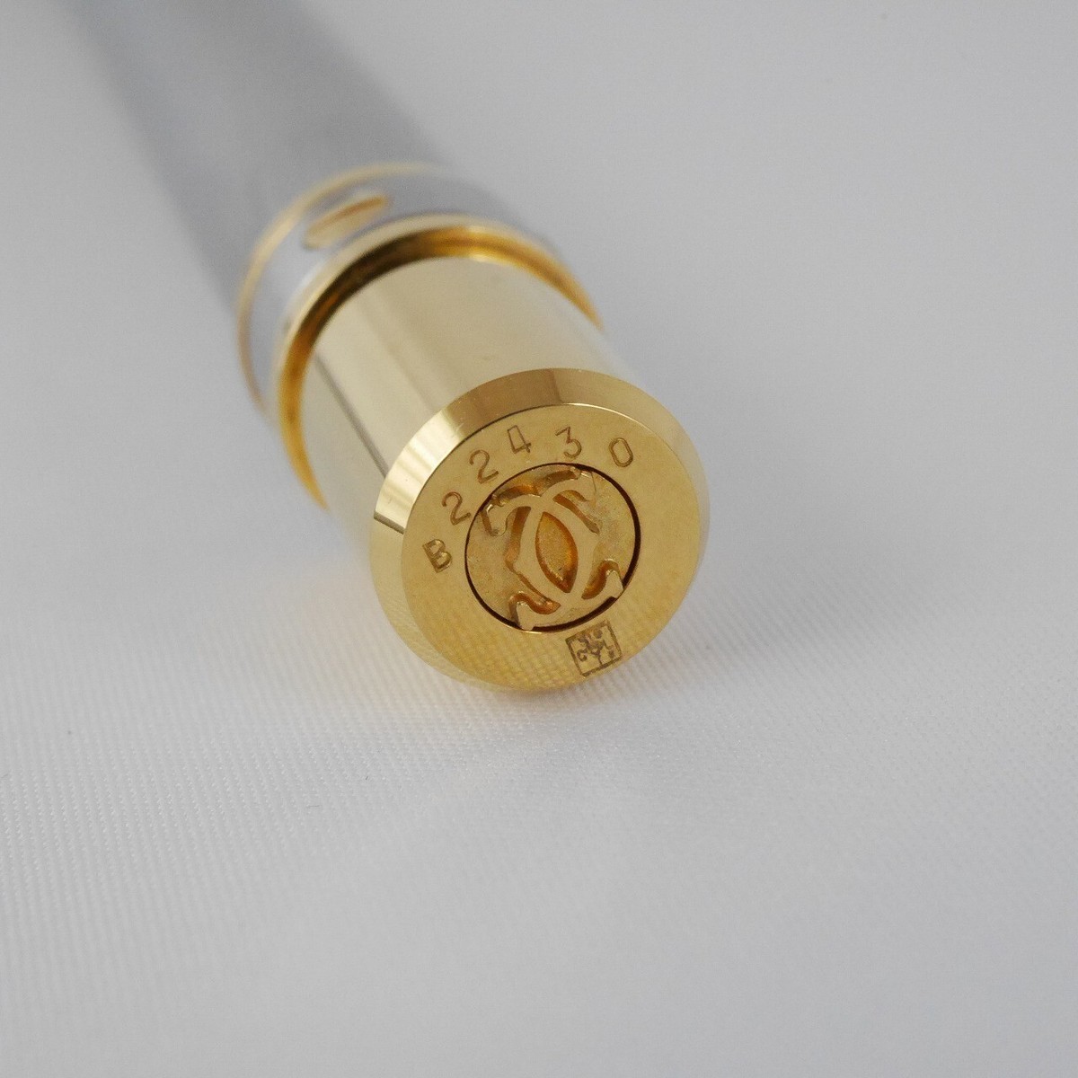 Cartier must Santos Clipless Ballpoint Pen RARE (Excellent)(Blue
