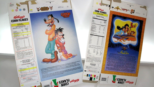 VERY RARE Disney Goof Troop & Aladdin Kellogg's Corn Flakes - Boxes 1994/1995 - Picture 2 of 6