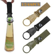 1-6 PCS Water Bottle Hanging Hook Buckle Outdoor Hiking Keychain Webbing Holder