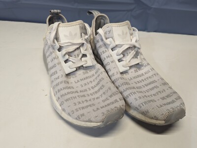 Adidas NMD R1 Three Stripes Men's Size 10 Whiteout Knit Running Shoes  Sneakers | eBay