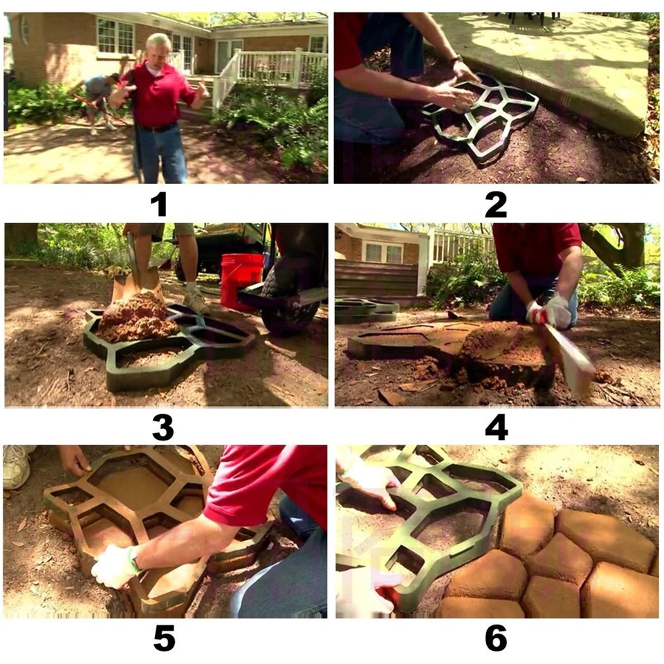 Gartenweg Schablone Gießform Gehweg Form Pflasterform Gehwegplatten DIY Garten - Bild 4 von 4